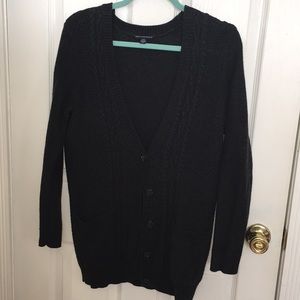 American Eagle Dark Gray Oversized Cardigan